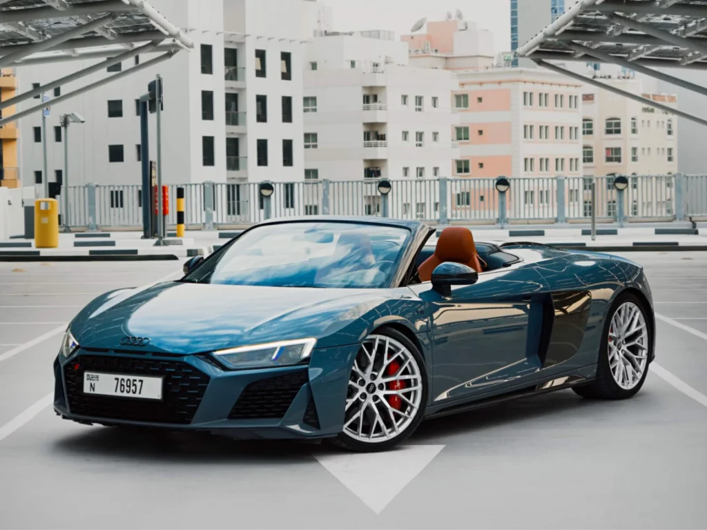 Rent Audi R8 Spyder V10 in Dubai