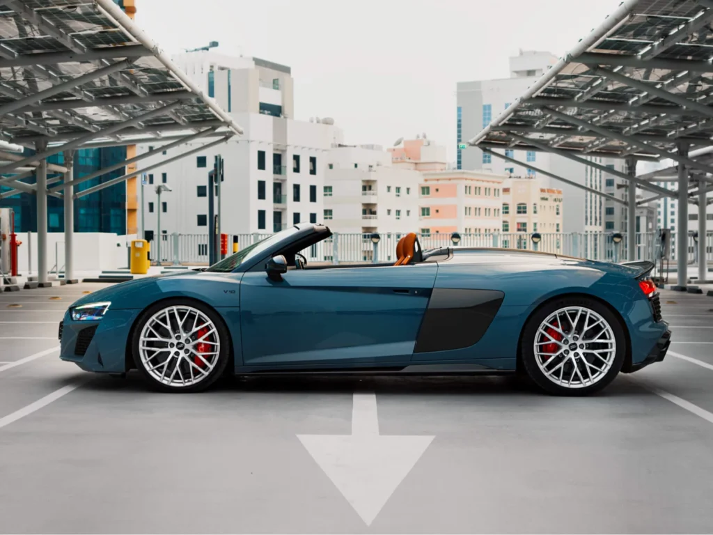 Rent Audi R8 Spyder V10 in Dubai