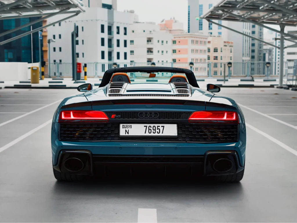 Rent Audi R8 Spyder V10 in Dubai